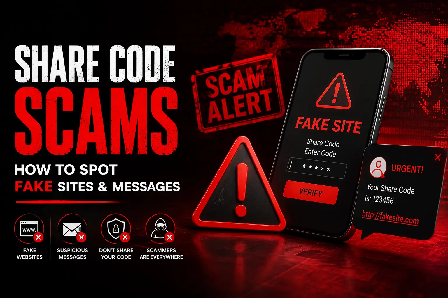 Share Code Scams How to Spot Fake Sites & Messages