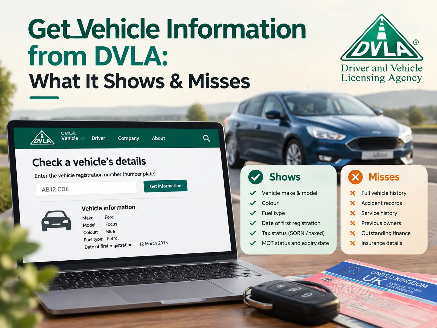 Get Vehicle Information from DVLA: What It Shows & Misses