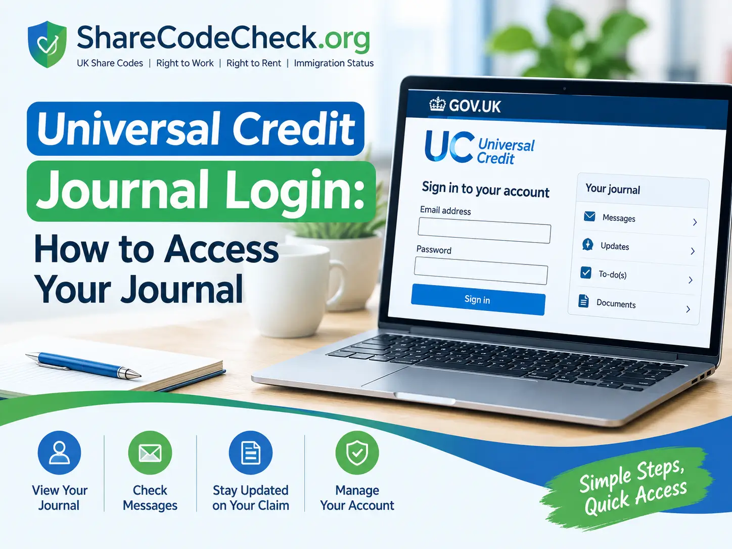 Universal Credit Journal Login: How to Access Your Journal